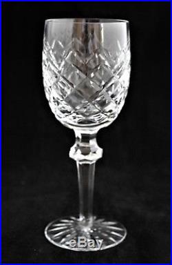 Set 4 WATERFORD CUT GLASS IRISH CRYSTAL Powerscourt WINE CLARET GOBLETS 7 1/8