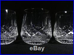 Set 4 WATERFORD LISMORE CRYSTAL ROLY POLY OLD FASHIONED Tumbler GLASSES