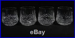 Set 4 WATERFORD LISMORE CRYSTAL ROLY POLY OLD FASHIONED Tumbler GLASSES