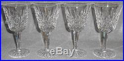 Set (4) Waterford Crystal LISMORE PATTERN 6 oz Claret Wine Goblets