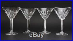 Set 4 Waterford Deep Cut Irish Crystal LISMORE Pattern 6 5/8 Martini Glasses RBM