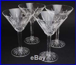 Set 4 Waterford Deep Cut Irish Crystal LISMORE Pattern 6 5/8 Martini Glasses RBM