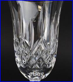 Set 4 Waterford Deep Cut Irish Crystal LISMORE Stemmed Iced Tea Glasses NR RBM