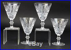 Set 4 Waterford Deep Cut Irish Crystal TRAMORE Claret Wine Goblet Glasses NR SMS