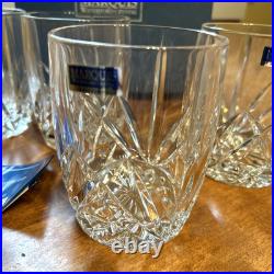 Set 4 Waterford Marquis Brookside Oversized Crystal Double Old Fashioned Glasses