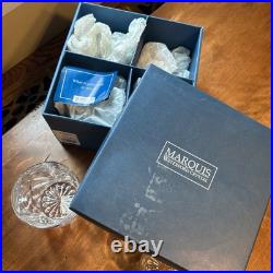 Set 4 Waterford Marquis Brookside Oversized Crystal Double Old Fashioned Glasses