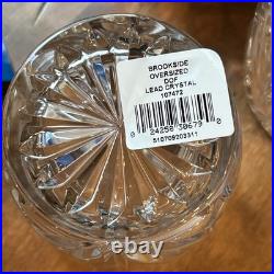 Set 4 Waterford Marquis Brookside Oversized Crystal Double Old Fashioned Glasses