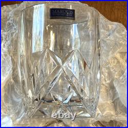 Set 4 Waterford Marquis Brookside Oversized Crystal Double Old Fashioned Glasses