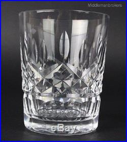 Set 5 Waterford Deep Cut Irish Crystal LISMORE Double Old Fashioned Glasses SCC