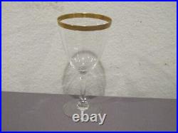 Set (6) Lenox Crystal Tuxedo (Gold Trim) Water Goblet Glasses