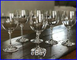 Set/ 6 MIKASA STEPHANIE Wine Glasses 7.5 Water Goblets Clear Crystal Optic EXCL