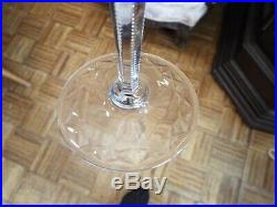 Set 6 Rogaska Gallia 9 1/4 Cut Etched Crystal Glass Wine Water Goblets Stem
