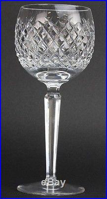 Set 6 Waterford Cut Crystal Alana 7 3/8 Art Glass Wine Drinking Goblets BCD # 1