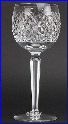 Set 6 Waterford Cut Crystal Alana 7 3/8 Art Glass Wine Drinking Goblets BCD #2