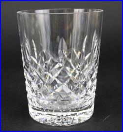 Set 7 WATERFORD Deep Cut Irish Crystal Lismore Double Old Fashioned Glasses VBL