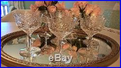 Set 8 Crystal Champagne/Tall Sherbets Seneca ANNIVERSARY Stemmed Glasses