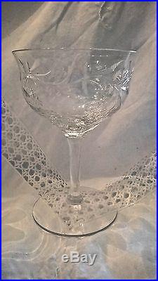 Set 8 Crystal Champagne/Tall Sherbets Seneca ANNIVERSARY Stemmed Glasses