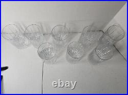 Set 8 MIKASA ARCTIC LIGHTS CUT CRYSTAL EXECUTIVE HIGHBALL TUMBLER GLASSES 5-1/4