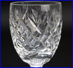 Set 8 Signed WATERFORD Deep Cut Irish Crystal DONEGAL White Wine Glasses NR JNX