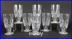 Set 8 WATERFORD Deep Cut Irish Crystal LISMORE Pattern Iced Tea Glasses NR VBL