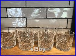 Set 8 Waterford Lismore Crystal Old Fashioned Glasses, 8/9 Oz. Excellent