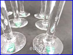 Set 9 VTG Orrefors Glassware Clear Crystal Sherry Cordial withoriginal sticker