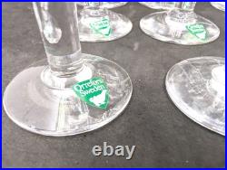 Set 9 VTG Orrefors Glassware Clear Crystal Sherry Cordial withoriginal sticker