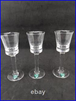 Set 9 VTG Orrefors Glassware Clear Crystal Sherry Cordial withoriginal sticker