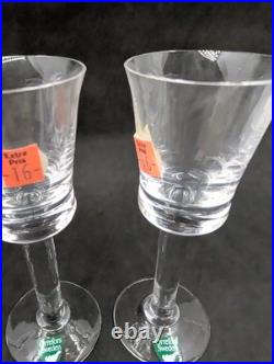 Set 9 VTG Orrefors Glassware Clear Crystal Sherry Cordial withoriginal sticker