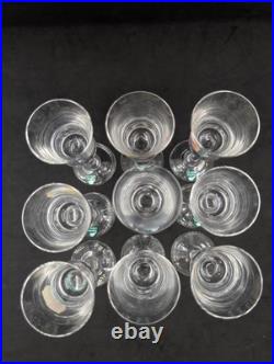 Set 9 VTG Orrefors Glassware Clear Crystal Sherry Cordial withoriginal sticker