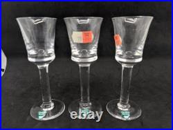 Set 9 VTG Orrefors Glassware Clear Crystal Sherry Cordial withoriginal sticker