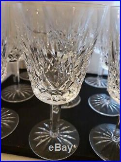 Set 9 Waterford Lismore 6-7/8 Water or Wine Goblet Stems