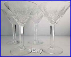 Set Lot 4 Waterford Crystal Colleen Tall 6 1/8 Stem Martini Bar Glass FREEUSHIP