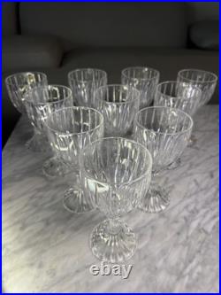 Set Of 10 Mikasa Park Lane Crystal Wine Glasses Water Goblet 6 3/4 Full Lead Set Of 10 Mikasa Park Lane Crystal Wine Glasses Water Goblet 6 3/4 Full Lead
