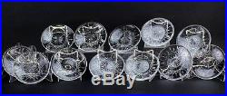 Set Of 12 Signed WATERFORD Deep Cut Crystal LISMORE Bread Butter Plates NR JWH