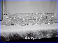 Set Of 12 Signed Waterford Mourne Cut Crystal Low Sherbert Glasses 3 1/2 High