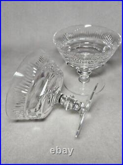 Set Of 12 Signed Waterford Mourne Cut Crystal Low Sherbert Glasses 3 1/2 High