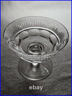 Set Of 12 Signed Waterford Mourne Cut Crystal Low Sherbert Glasses 3 1/2 High