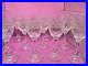 Set Of 13 Vintage Etched Crystal Wine Glasses Wheat Harvest Pattern Mid Century
