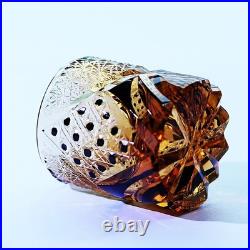 Set Of 2 Pcs Vintage Hand Cut To Crystal Whiskey and Shot Glasses Gift Pack