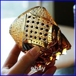 Set Of 2 Pcs Vintage Hand Cut To Crystal Whiskey and Shot Glasses Gift Pack