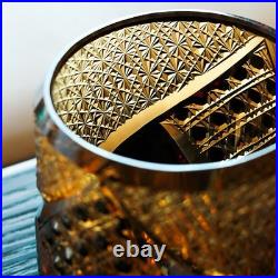 Set Of 2 Pcs Vintage Hand Cut To Crystal Whiskey and Shot Glasses Gift Pack