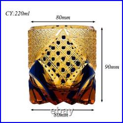 Set Of 2 Pcs Vintage Hand Cut To Crystal Whiskey and Shot Glasses Gift Pack