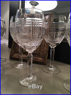 Set Of 2 Ralph Lauren Crystal GLEN PLAID 8 1/4 Wine Glasses (2 sets Available)