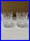 Set Of 2 Waterford Crystal Happy Birthday Double Old Fashioned Glasses No Box