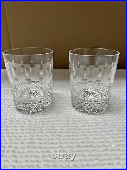 Set Of 2 Waterford Crystal Happy Birthday Double Old Fashioned Glasses No Box