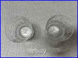 Set Of 2 Waterford Crystal Happy Birthday Double Old Fashioned Glasses No Box