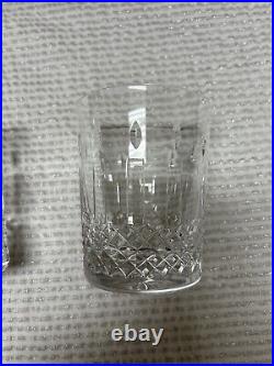 Set Of 2 Waterford Crystal Happy Birthday Double Old Fashioned Glasses No Box