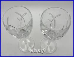 Set Of 2 Waterford John Rocha Signature 8.25 Inches Tall White Wine Stem Glasses