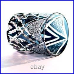 Set Of 2PCS Edo Kiriko Crystal Whiskey Glasses Hand Cut To 9oz Gift Packing